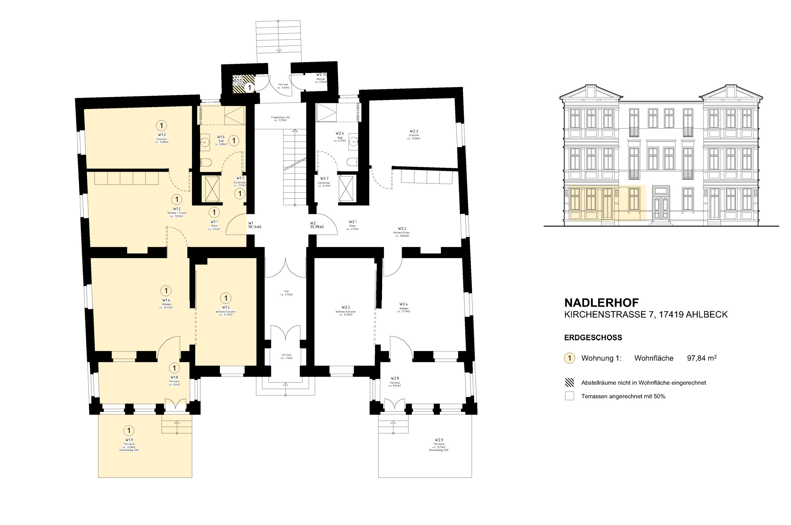 NADLER HOF - Deluxe Apartment mit 2 Schlafzimmern und Terrasse