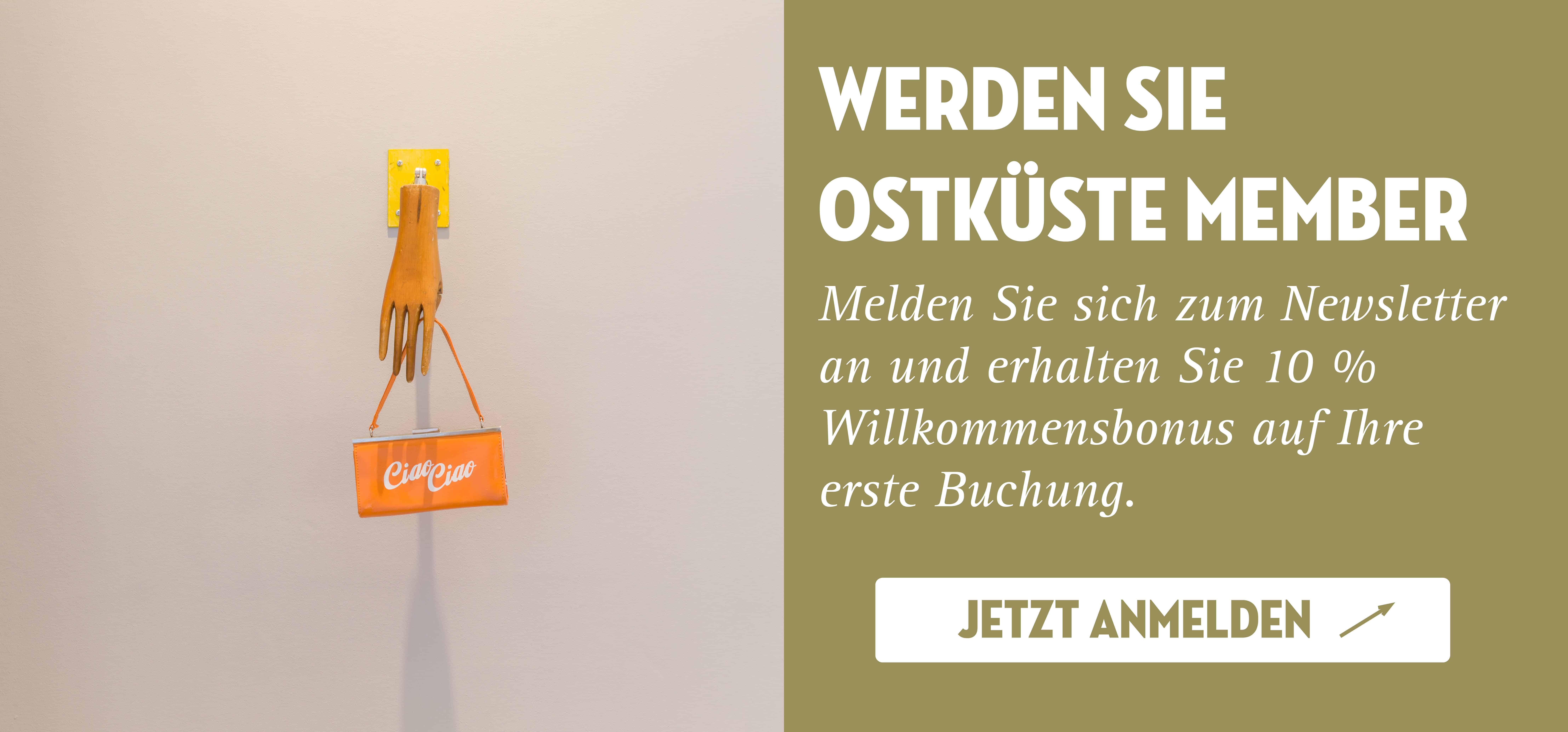 Werden Sie Ostküste Member – 10% Willkommensbonus auf Ihre erste Buchung